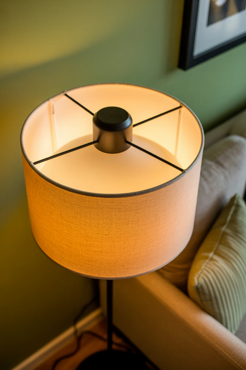 Choose a Floor Lamp with a Warm-Toned Shade