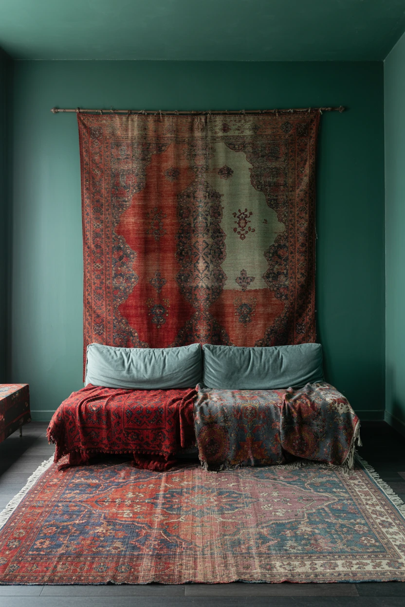 Ground the Space with a Vintage-Inspired Rug