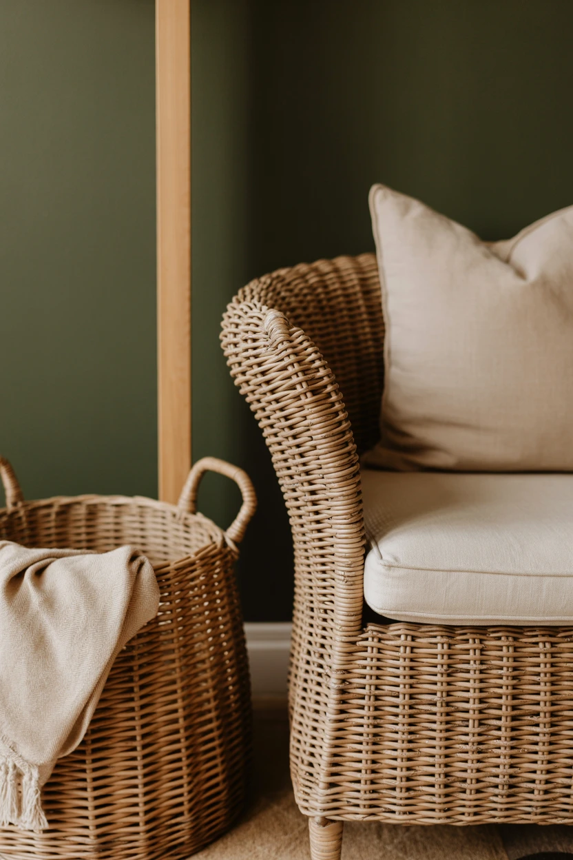 Add a Touch of Rattan or Wicker for Boho Texture