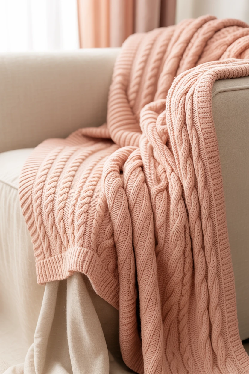 Drape a Cashmere or Cable-Knit Throw