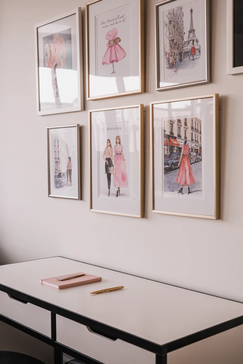 Curate a Gallery Wall of Fashion Illustrations