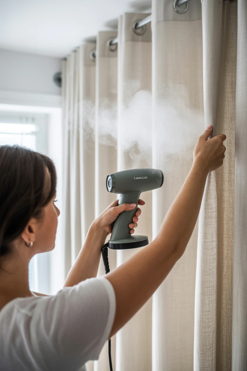 Steam Your Bed Linens and Curtains for a Crisp Look