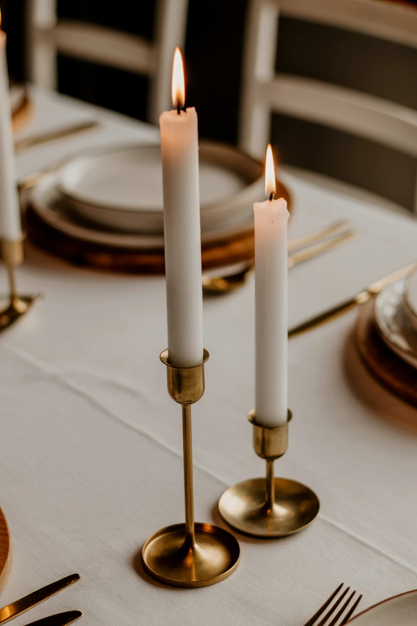 Only Use Unscented Taper Candles at the Dining Table