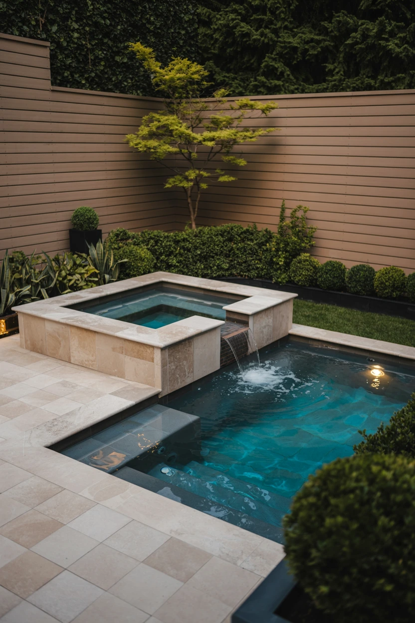 The Classic Rectangular with a Raised Spillover Spa
