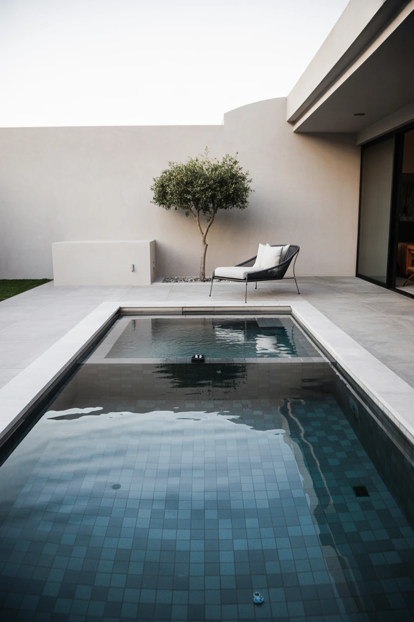 The Modern Minimalist with a Black Tile Interior