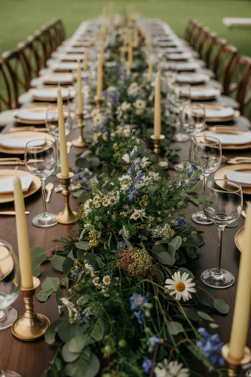 The Long and Low Wildflower Table Runner