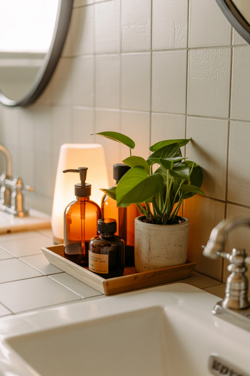 Style with Amber Glass and Greenery