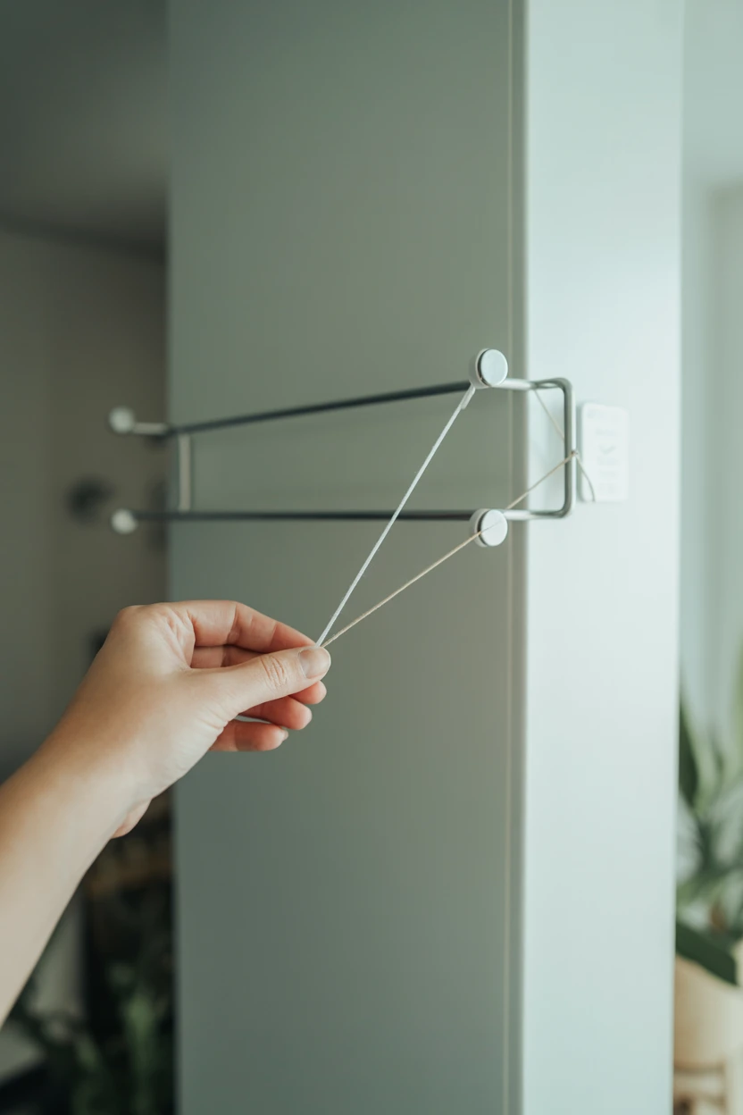 Use a Retractable Clothesline for an Invisible Drying Solution