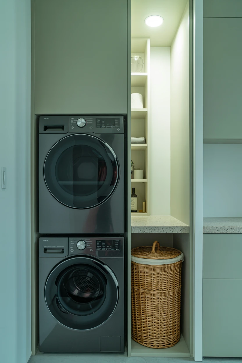 Opt for a Stacked Washer and Dryer Unit