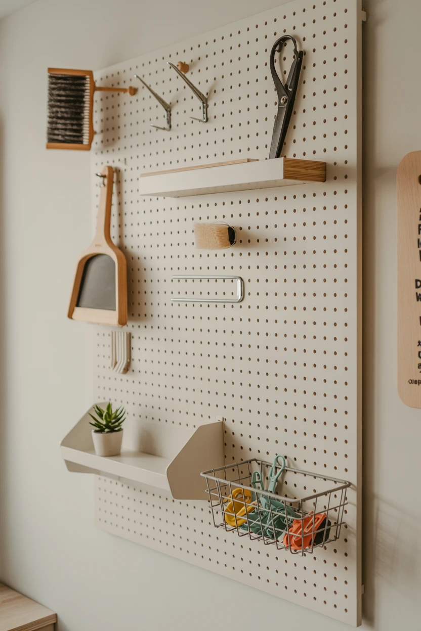 Install a Wall-Mounted Pegboard for Tools and Small Items