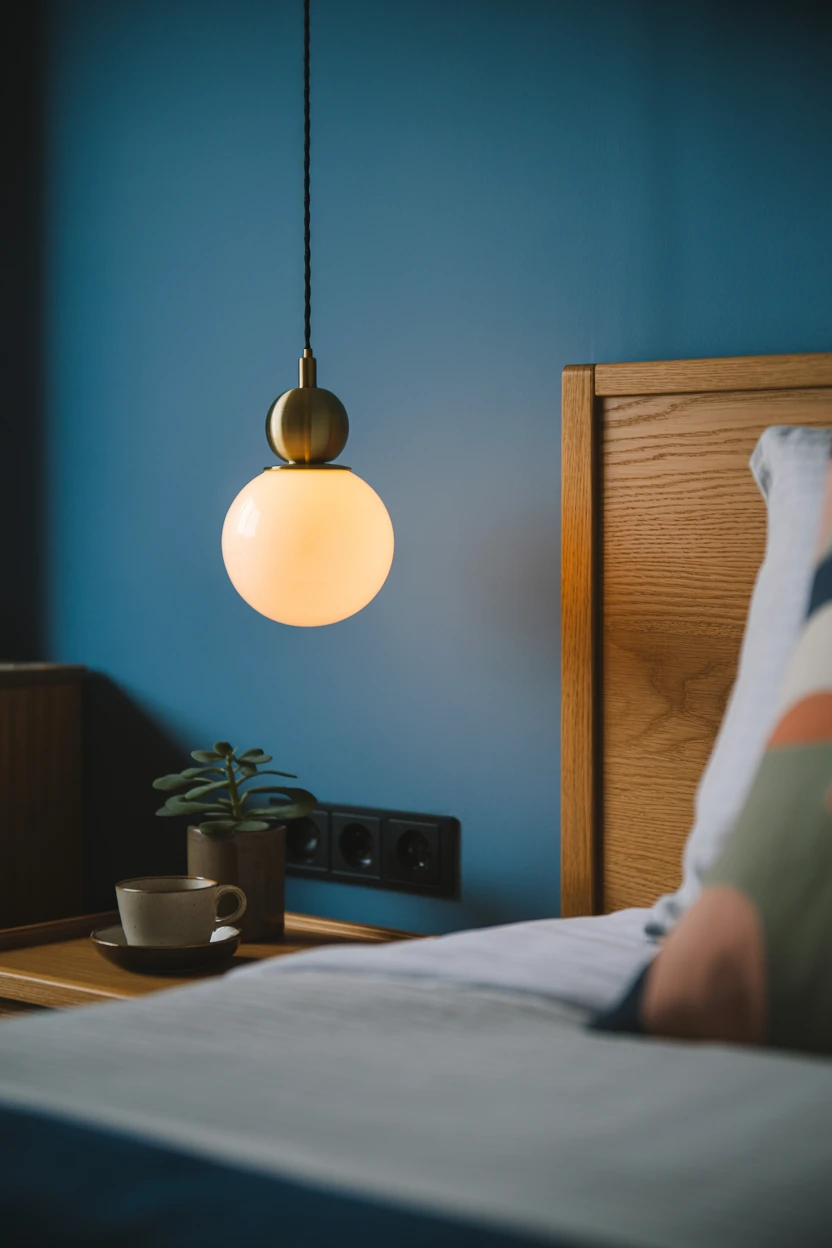 Replace Nightstand Lamps with Hanging Pendants