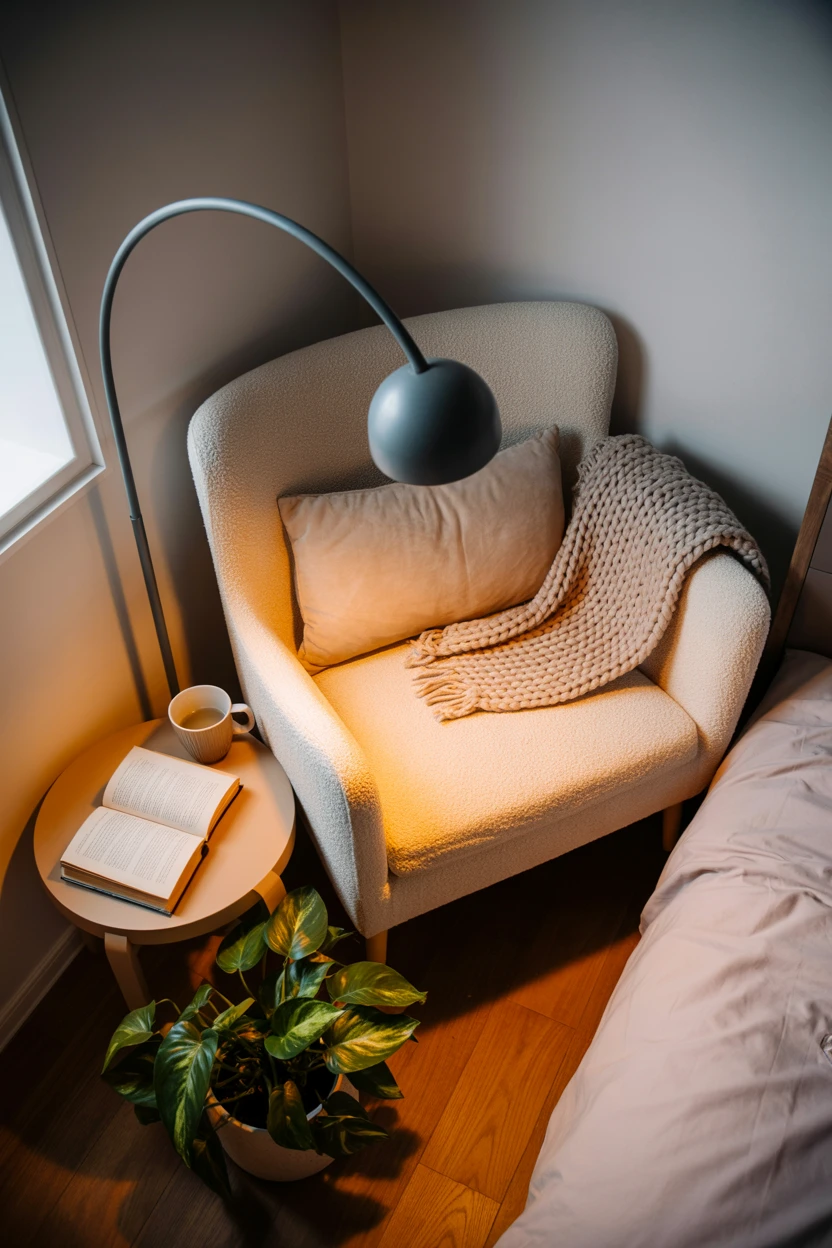 Create a Cozy Reading Nook in a Corner