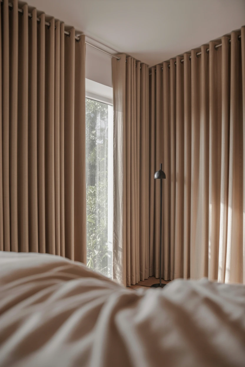 Install a Wall-to-Wall Curtain for a Hotel-Luxe Feel