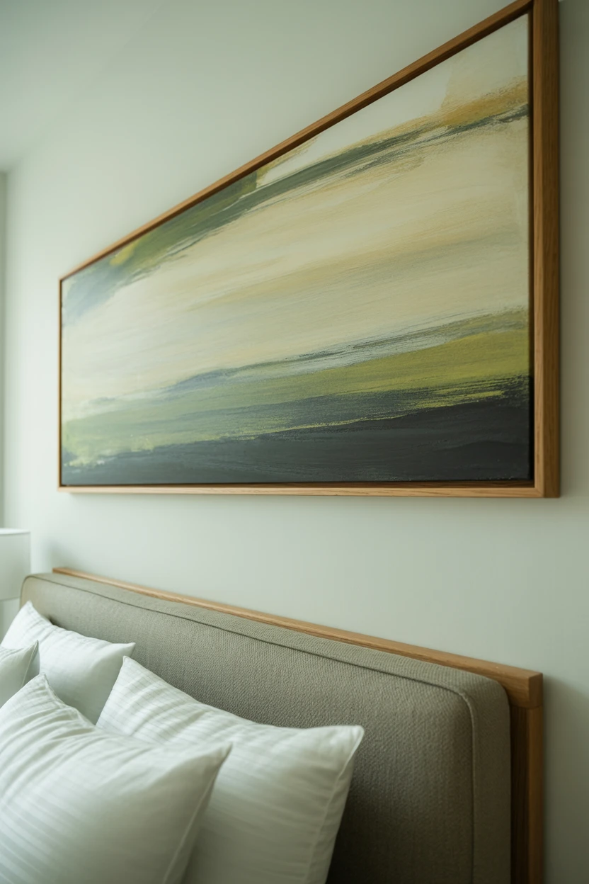 Hang Oversized Art Above the Bed