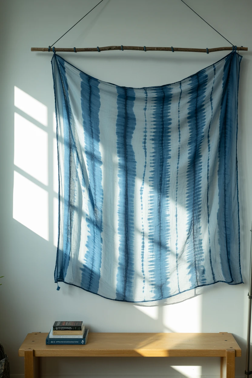 Hang Sheer Indigo Tie-Dye Tapestry