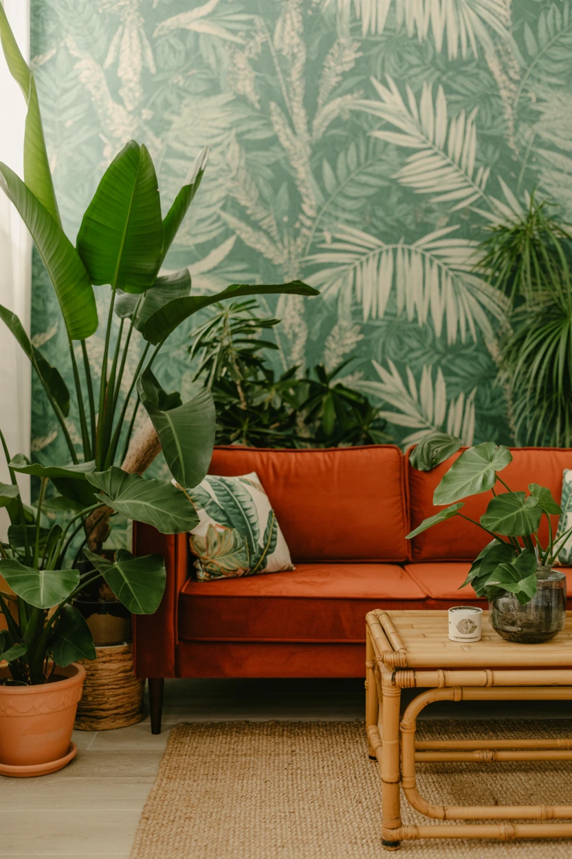 Tropical Paradise with Lush Greenery