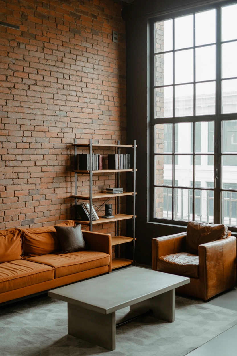 Industrial Loft with Exposed Brick